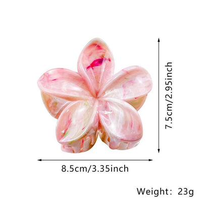 ZSPERKLA 6er Set Blumen-Haarklammern für dickes Haar, rutschfest, starker Halt