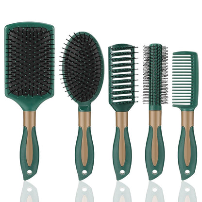 5-teiliges Haarbürsten Set Massage Entspannung Borsten Kamm Hair Brush
