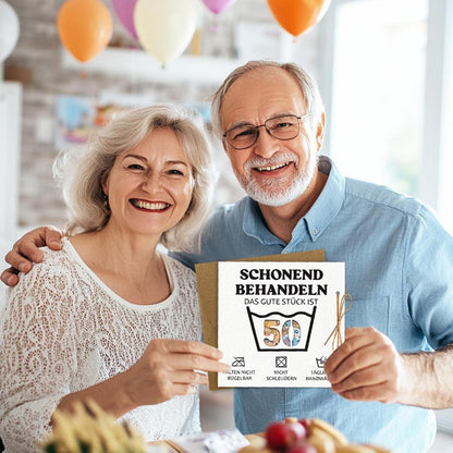 Geldgeschenk Geburtstag 50 mit Umschlag & Karte – Lustige Geschenkidee