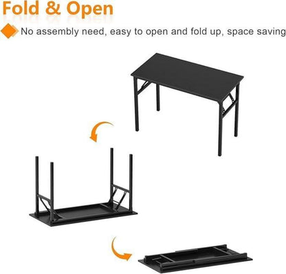 Klapptisch Schreibtisch Computertisch Bürotisch Holz 80x40cm Schwarz