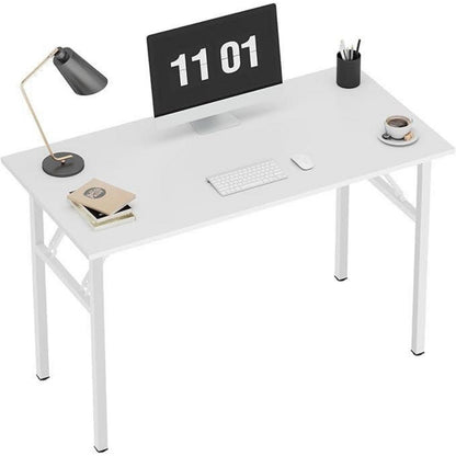 Klapptisch Schreibtisch Holz Weiß 120x60cm Platzsparend & Wasserdicht
