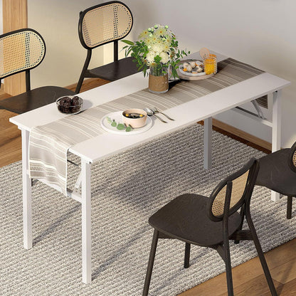 Klapptisch Schreibtisch Holz Weiß 120x60cm Platzsparend & Wasserdicht