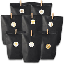 2024 Adventskalender mit Geschenktüten, Zahlenaufklebern und