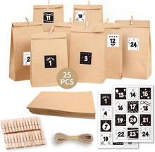 Adventskalender zum Befüllen 2024 DIY Kraftpapiertüten