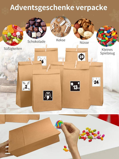 Adventskalender zum Befüllen 2024 DIY für Erwachsene & Kinder