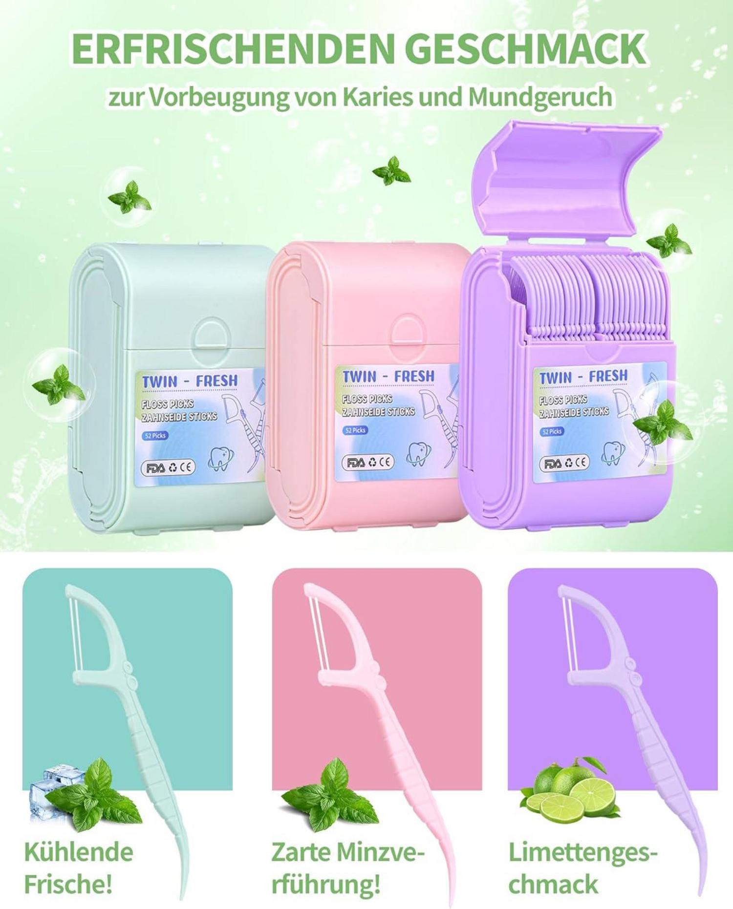 Zahnseide Sticks Minze Dental Floss 156 Stk. Reinigung Zahnseide Doppelte Fäden