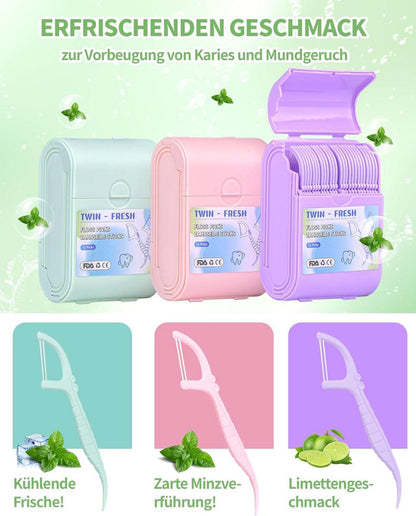 Zahnseide Sticks Minze Dental Floss 156 Stk. Reinigung Zahnseide Doppelte Fäden