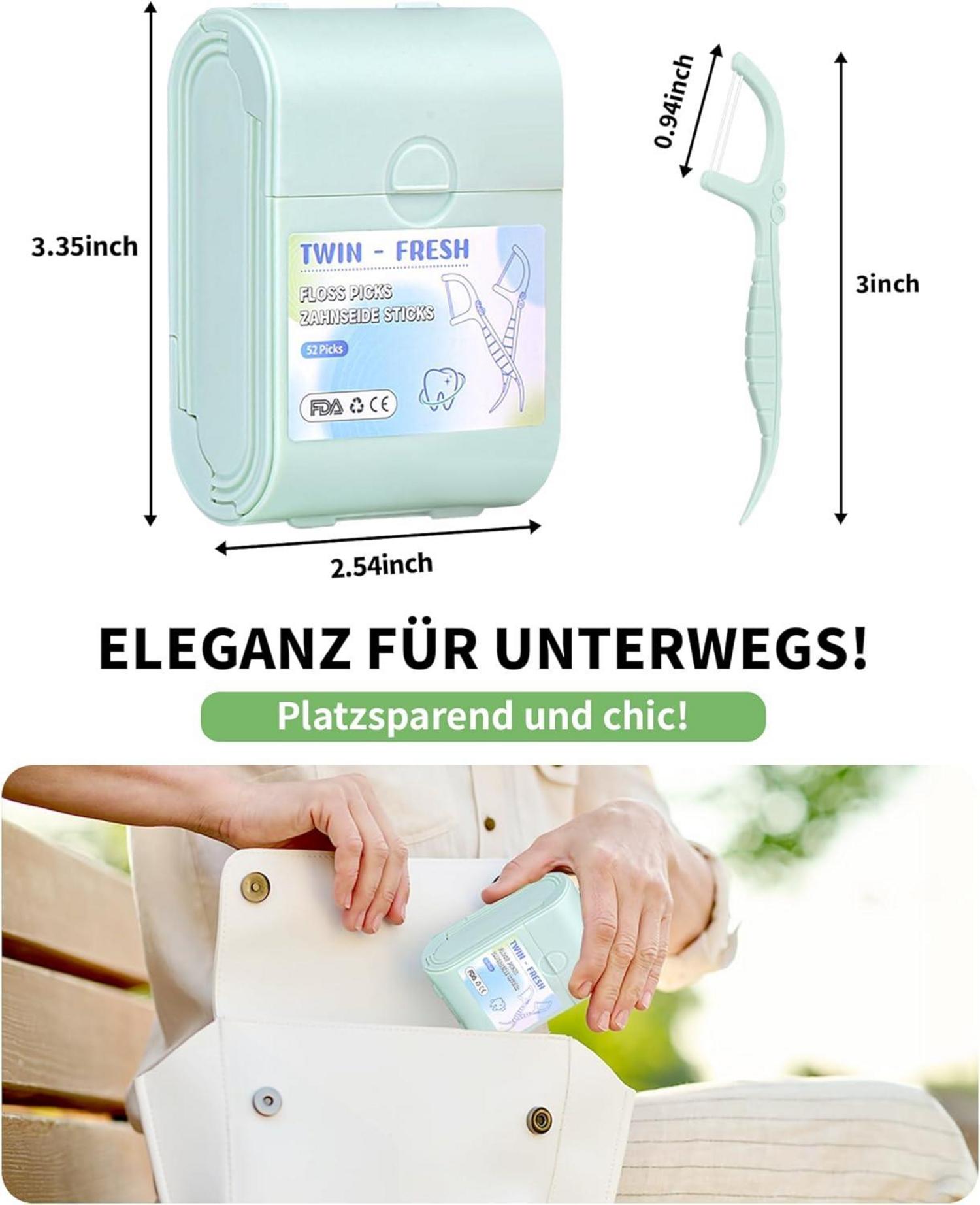 Zahnseide Sticks Minze Dental Floss 156 Stk. Reinigung Zahnseide Doppelte Fäden