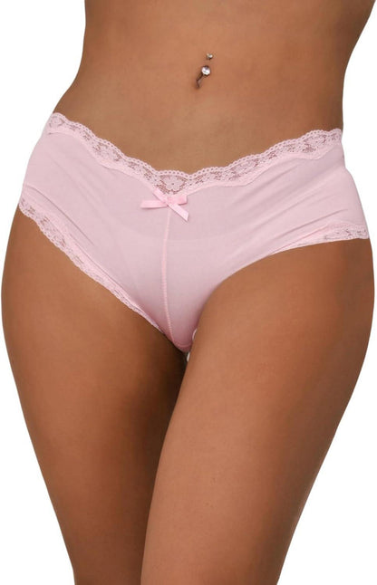 Sexy Spitzen-Hipster für Damen in Rosa - Atmungsaktive Unterwäsche