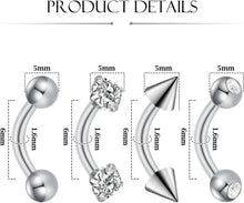 Bauchnabelpiercing Gold Silber 6mm 8mm 10mm CZ Perle 14G 4