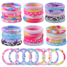 30 Stück Bunte Haargummis Damen Mädchen Elastisch Zopfgummis Nylon