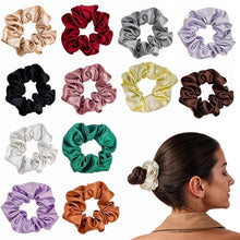 12er Set Satin Scrunchies Seide Haargummis Samt Mädchen Frauen Hair