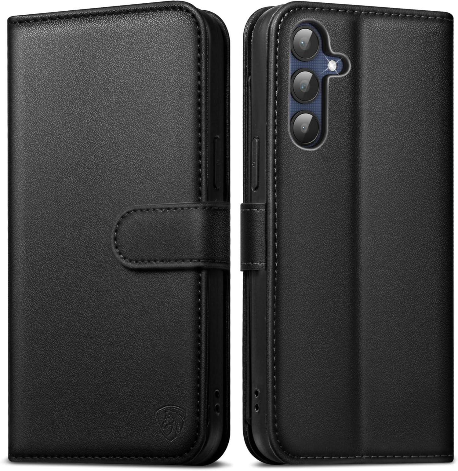 Handyhülle Samsung Galaxy A25 5G Premium Leder Schwarz