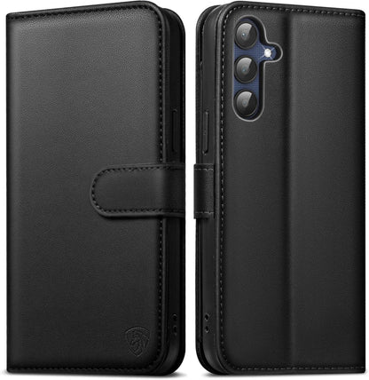 Handyhülle Samsung Galaxy A25 5G Premium Leder Schwarz