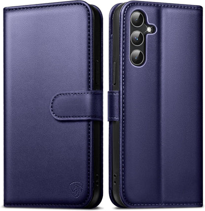 Handyhülle für Samsung Galaxy A54 5G Leder Flip Case Blau