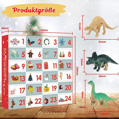 Adventskalender Dinosaurier 2024 für Kinder ab 3 Jahren Figuren