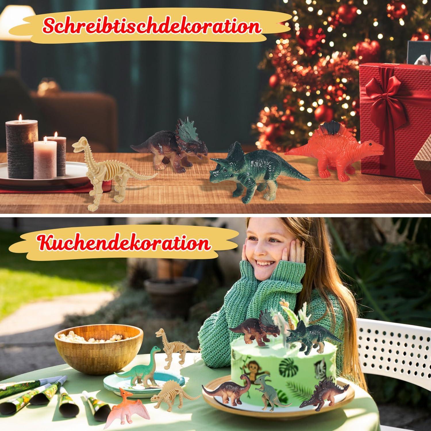 Adventskalender Dinosaurier 2024 Kinder Dino Weihnachtskalender 24 Figuren