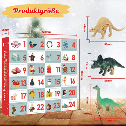 Adventskalender Dinosaurier Figuren 24 Stück Geschenk Kinder Weihnachten
