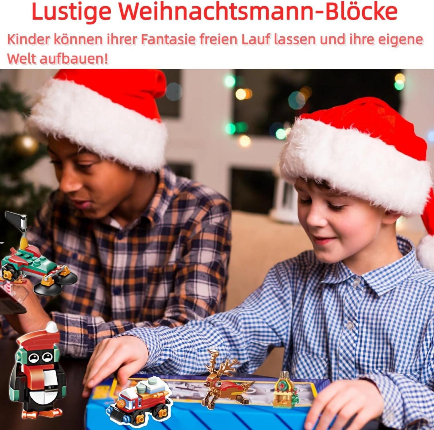 Adventskalender 2024 Weihnachts-Bausteine Kinder 24 Schachteln