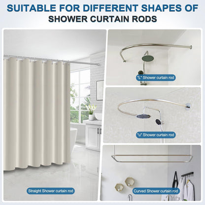 Moderne Funria Beige Duschvorhang 180x200 cm Wasserdicht Anti-schimmel