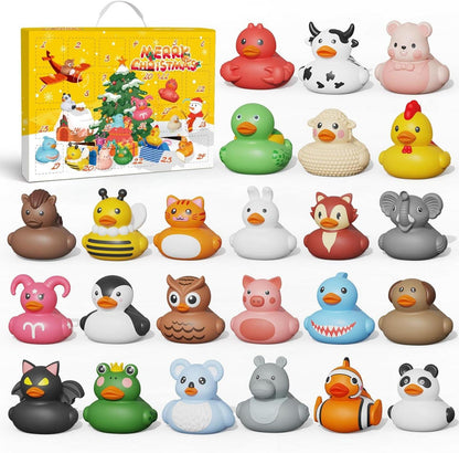 Adventskalender Enten Badeenten 24 Stück Quietscheente Weihnachten