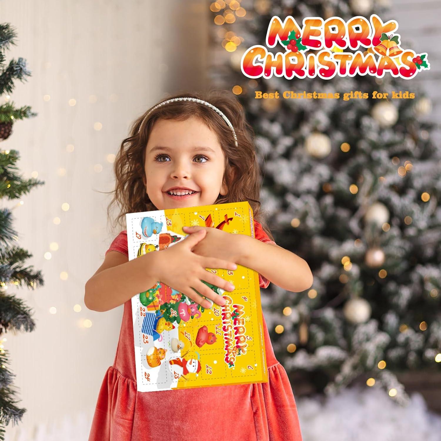 Weihnachts Adventskalender Enten Badeenten 24 Stück für Kinder Jungs Mädchen