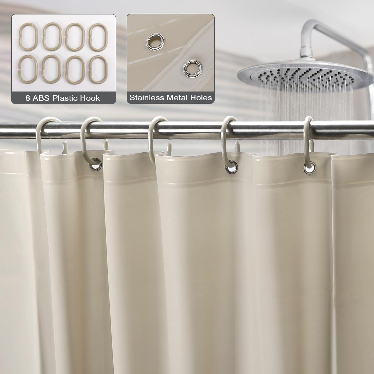 Duschvorhang Beige 120x200cm Anti-schimmel Wasserdicht