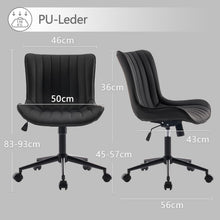 Ergonomischer Bürostuhl in Lederoptik und Wippfunktion, bis 136 kg belastbar