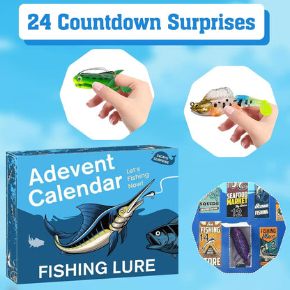 Adventskalender 2024 Angelköder Set - 24 Tage Weihnachts Countdown