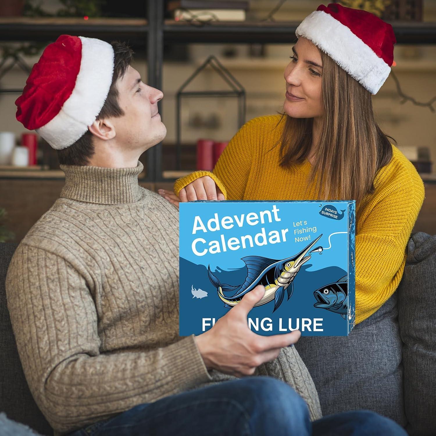 Angel Adventskalender 2024 - Weihnachts Countdown mit Premium Angelköder Set