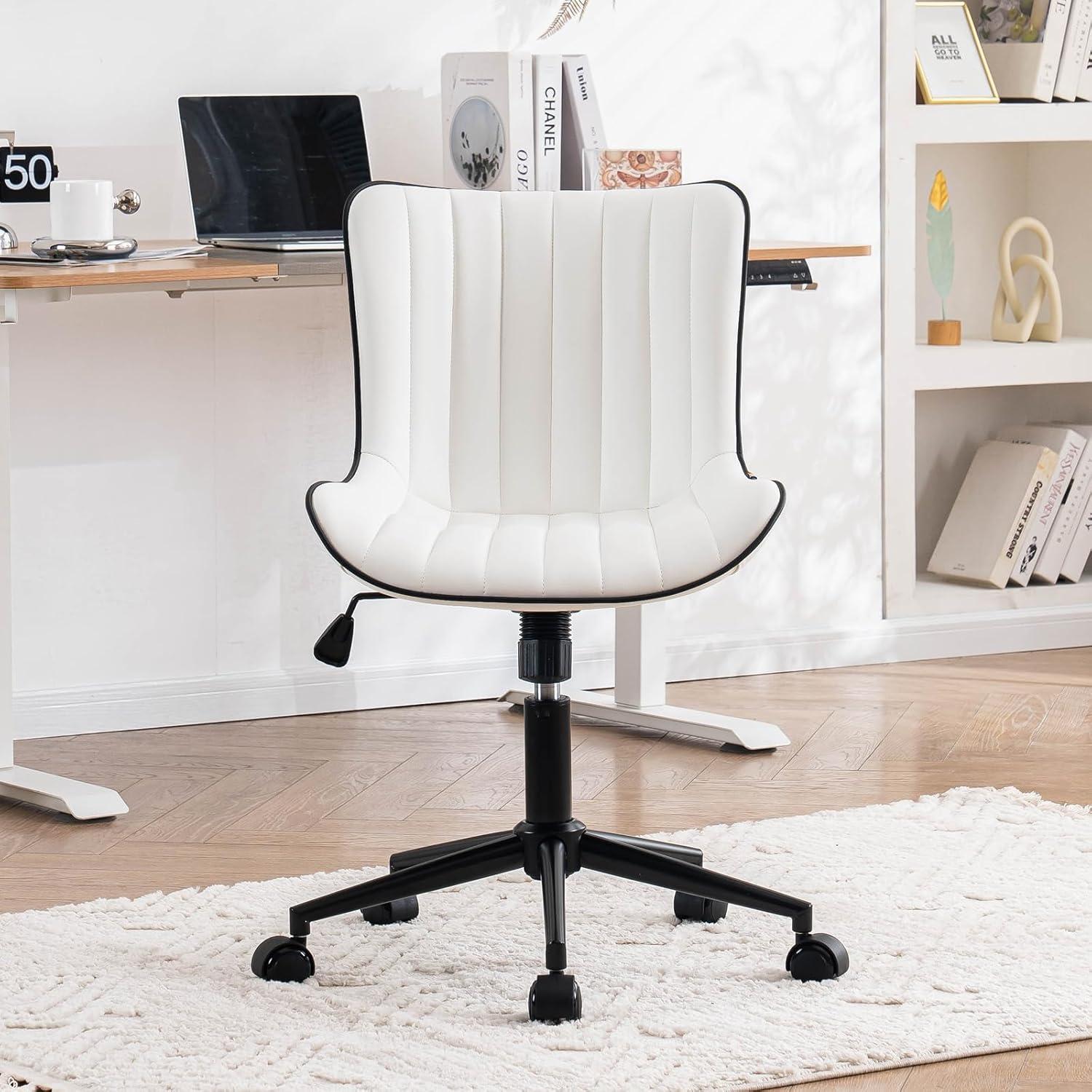 Ergonomischer Bürostuhl mit PU-Leder, höhenverstellbar & belastbar bis