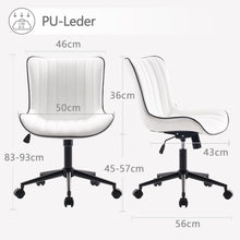 Ergonomischer Bürostuhl mit PU-Leder, Höhenverstellbar