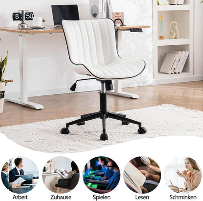 Ergonomischer Bürostuhl mit PU-Leder, Höhenverstellbar, Wippfunktion