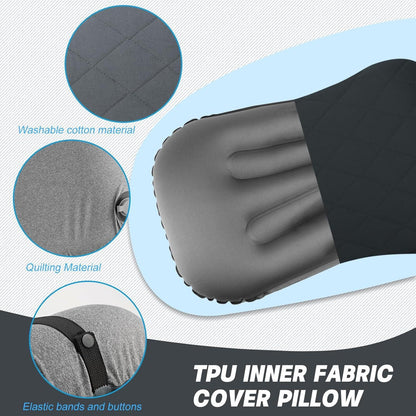 Aufblasbares Camping-Kopfkissen für Reisen und Nickerchen