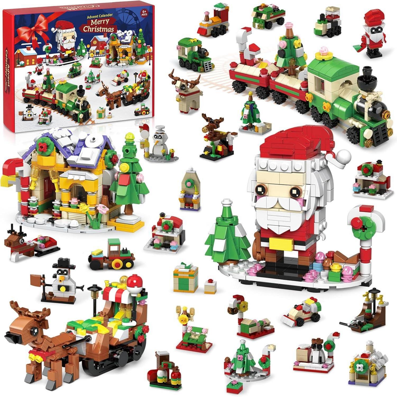 2024 Adventskalender Weihnachts Blöcke Geschenk Kinder