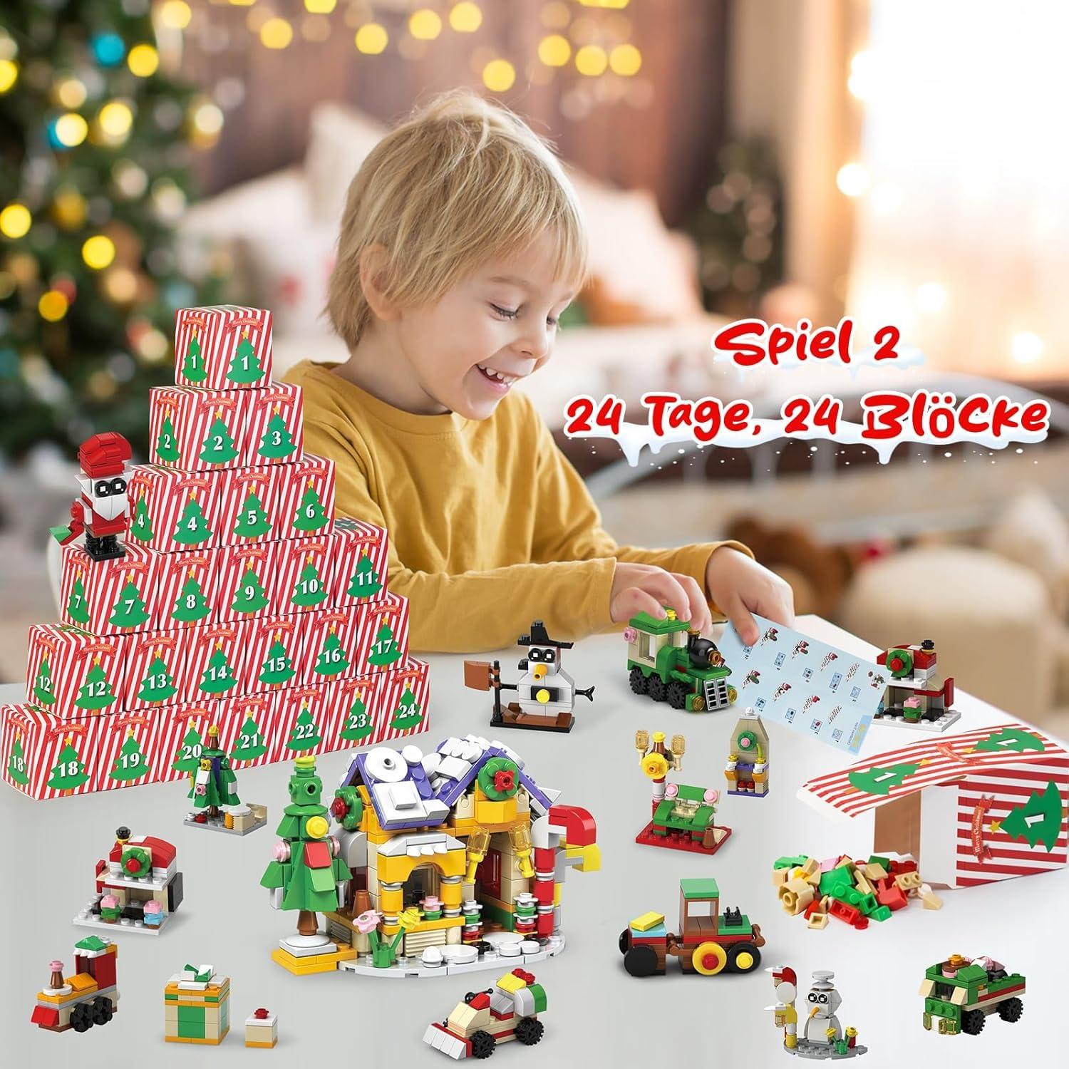 2024 Adventskalender Weihnachtsblöcke Geschenk Kinder Tosekry