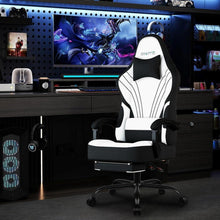 Ergonomischer Gaming Stuhl mit Fußstütze und