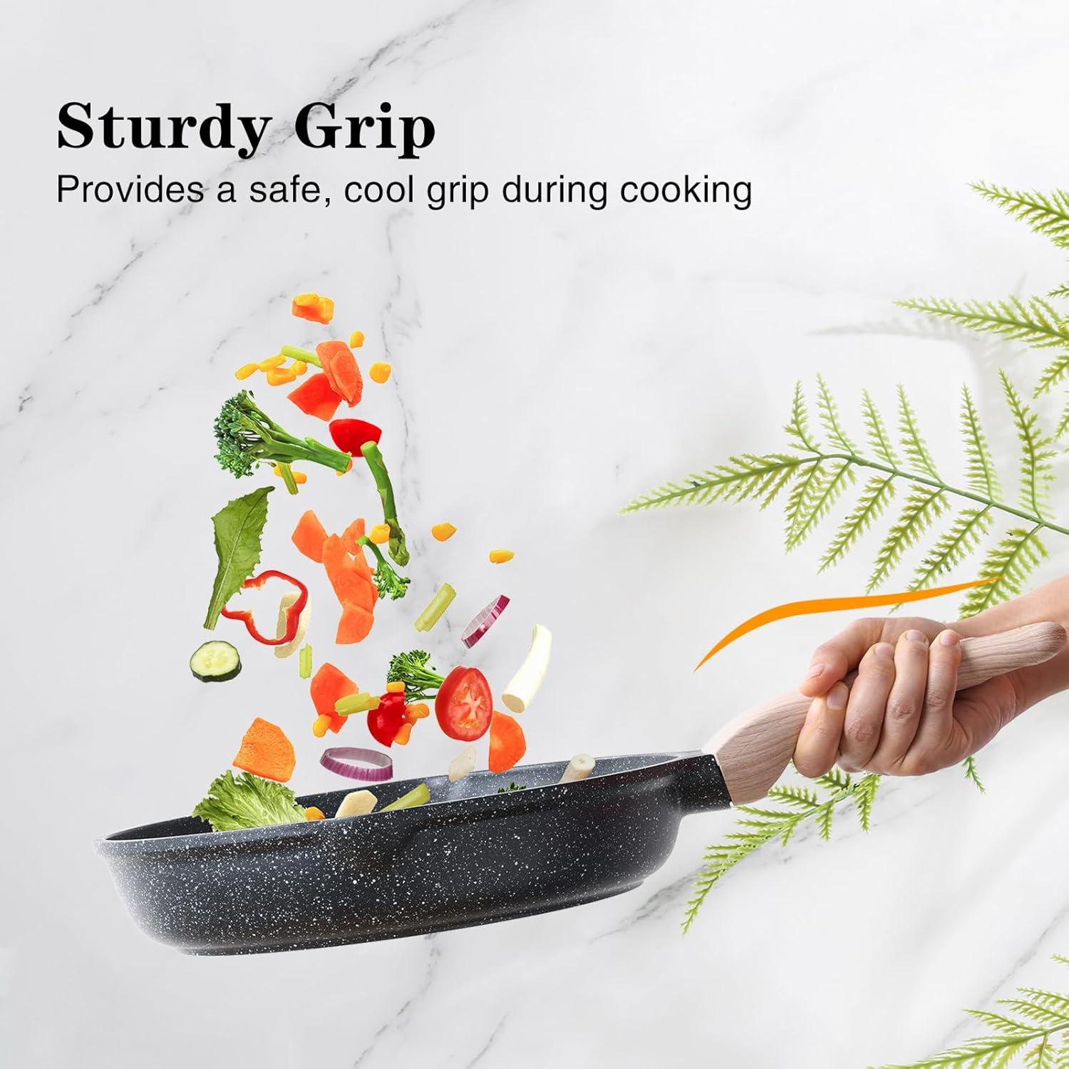 28cm Kordisen Granit Bratpfanne Antihaft Stein Pfanne Chef's Pan Induktion