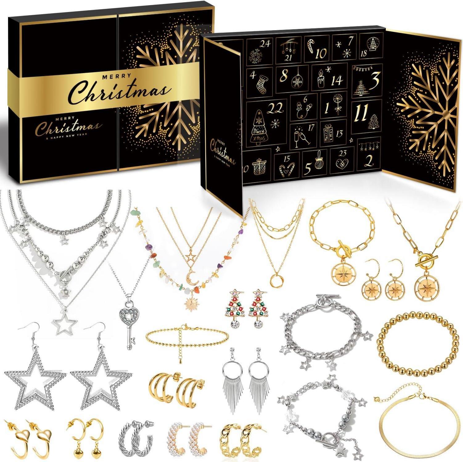 Adventskalender Schmuck 2024 Frauen Mädchen Weihnachtskalender