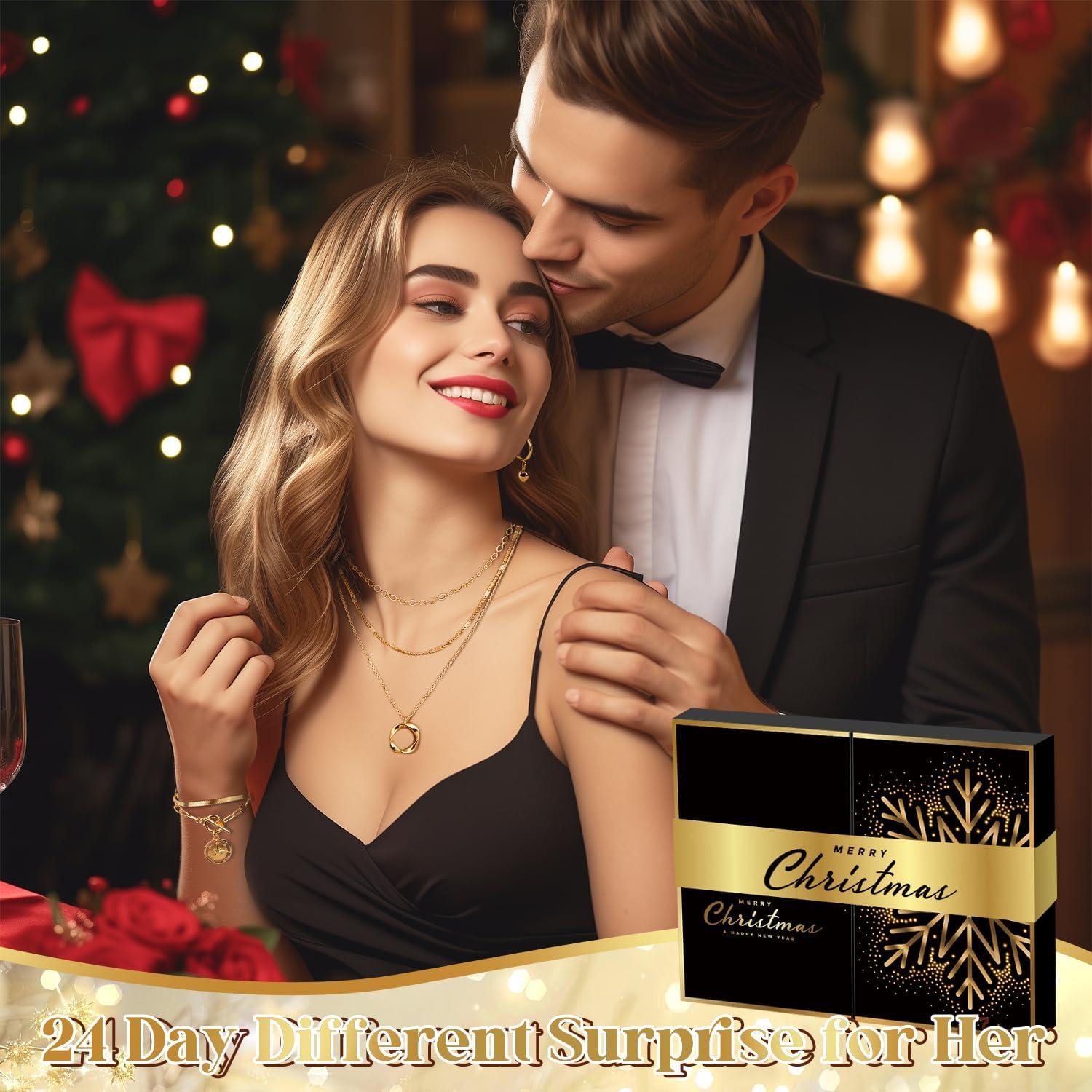 Adventskalender Schmuck 2024 Frauen Mädchen Weihnachtskalender