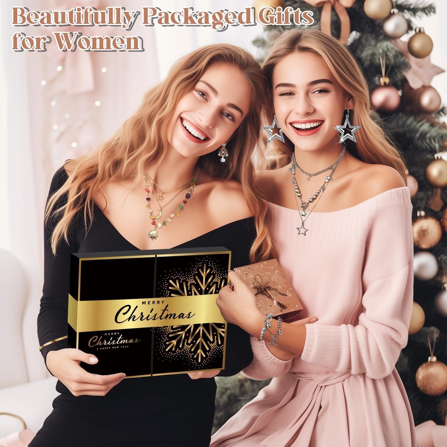 Adventskalender 2024 Schmuck Frauen Mädchen 24 tolle Weihnachtsgeschenk
