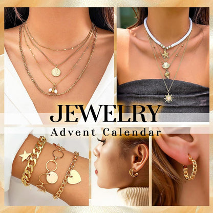 Adventskalender Schmuck 2024 Frauen Mädchen Weihnachtskalender 24 Stile Schmucke
