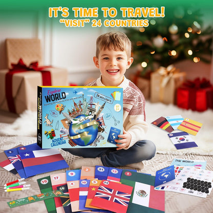 Adventskalender 2024 Kinder Welt Basteln Jungen Mädchen Länder Erkunden Kreativ