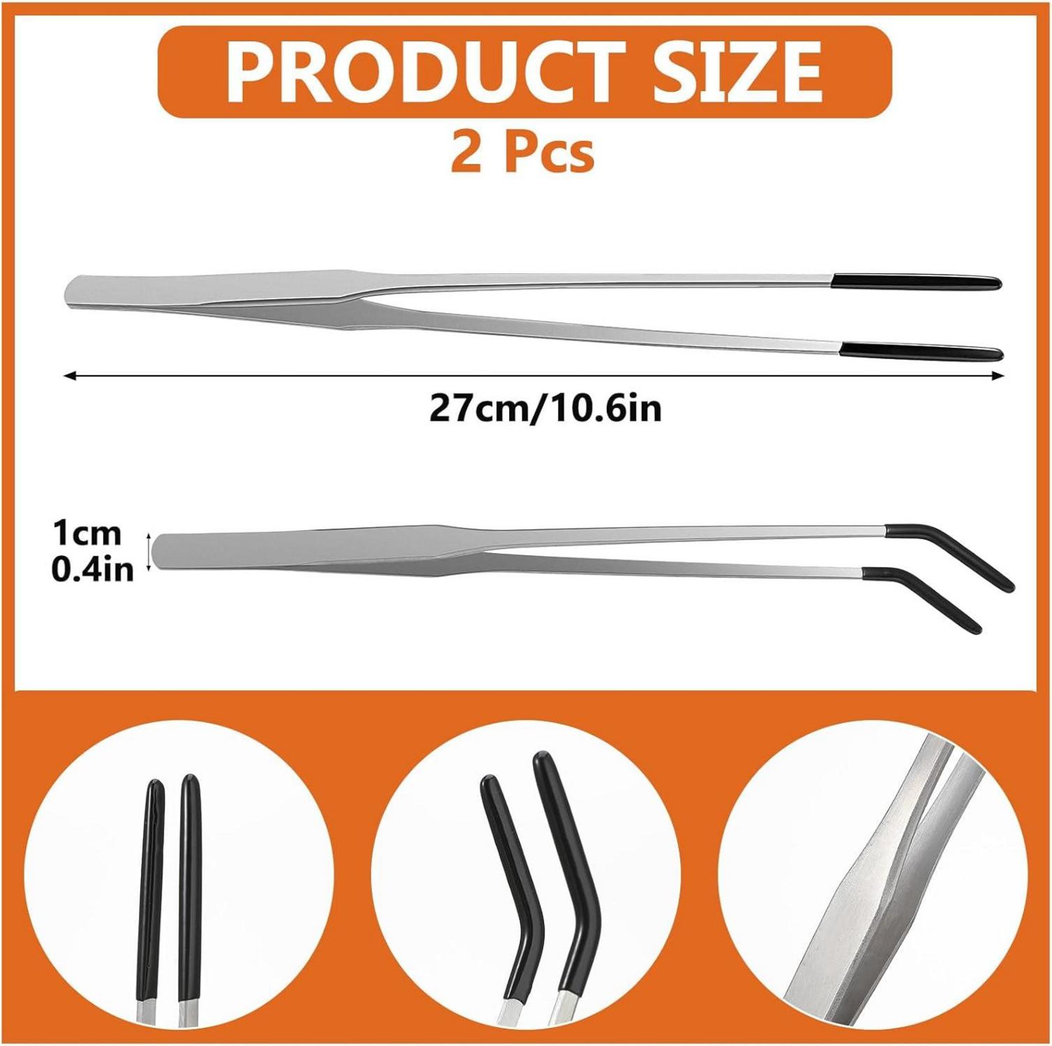 Aquarium Pinzette Set Edelstahl 27 cm Reptilien