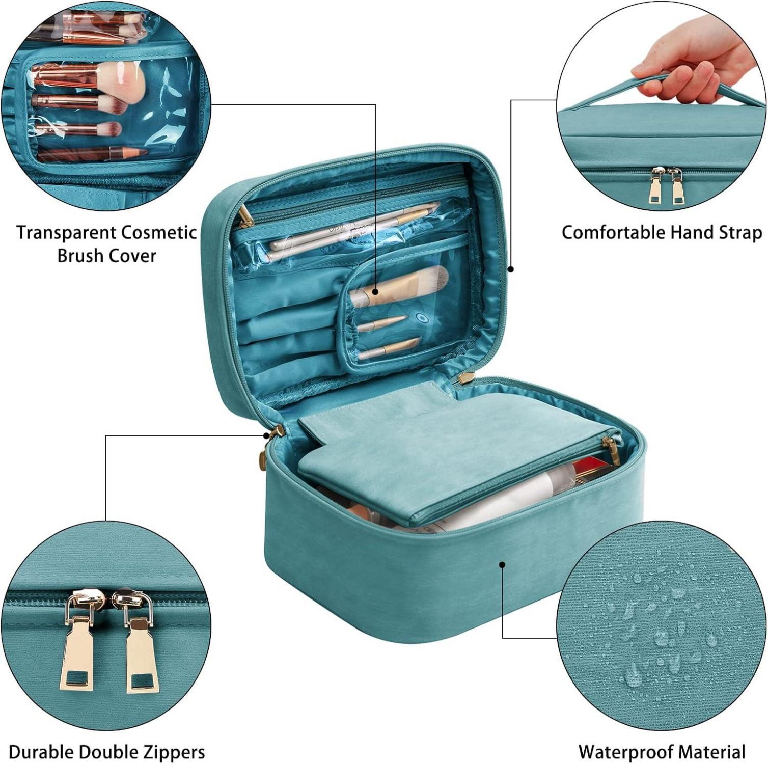 Kosmetiktasche Große wasserdichte Make-up Tasche Reise - Blau-grün
