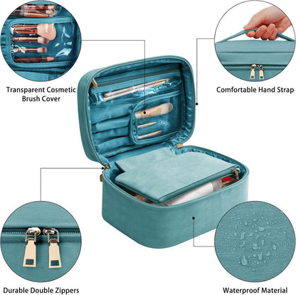 Kosmetiktasche Große wasserdichte Make-up Tasche Reise - Blau-grün