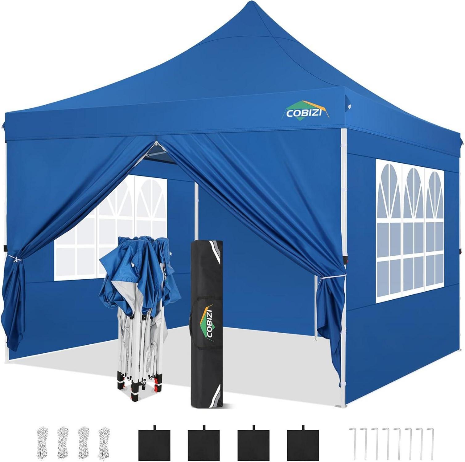 Faltpavillon Wasserdicht Stabil Winterfest Pop-up 3x3 Gartenpavillon