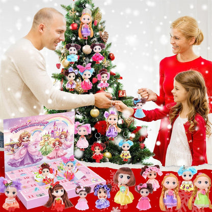 Adventskalender Prinzessinnenpuppen 2024 Mädchen Kinder 24 Überraschungen