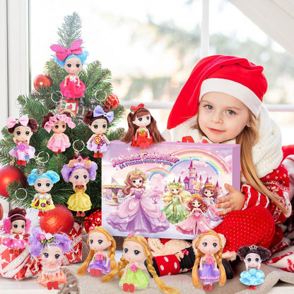 Adventskalender Prinzessinnenpuppen 2024 Mädchen Kinder Weihnachten 24
