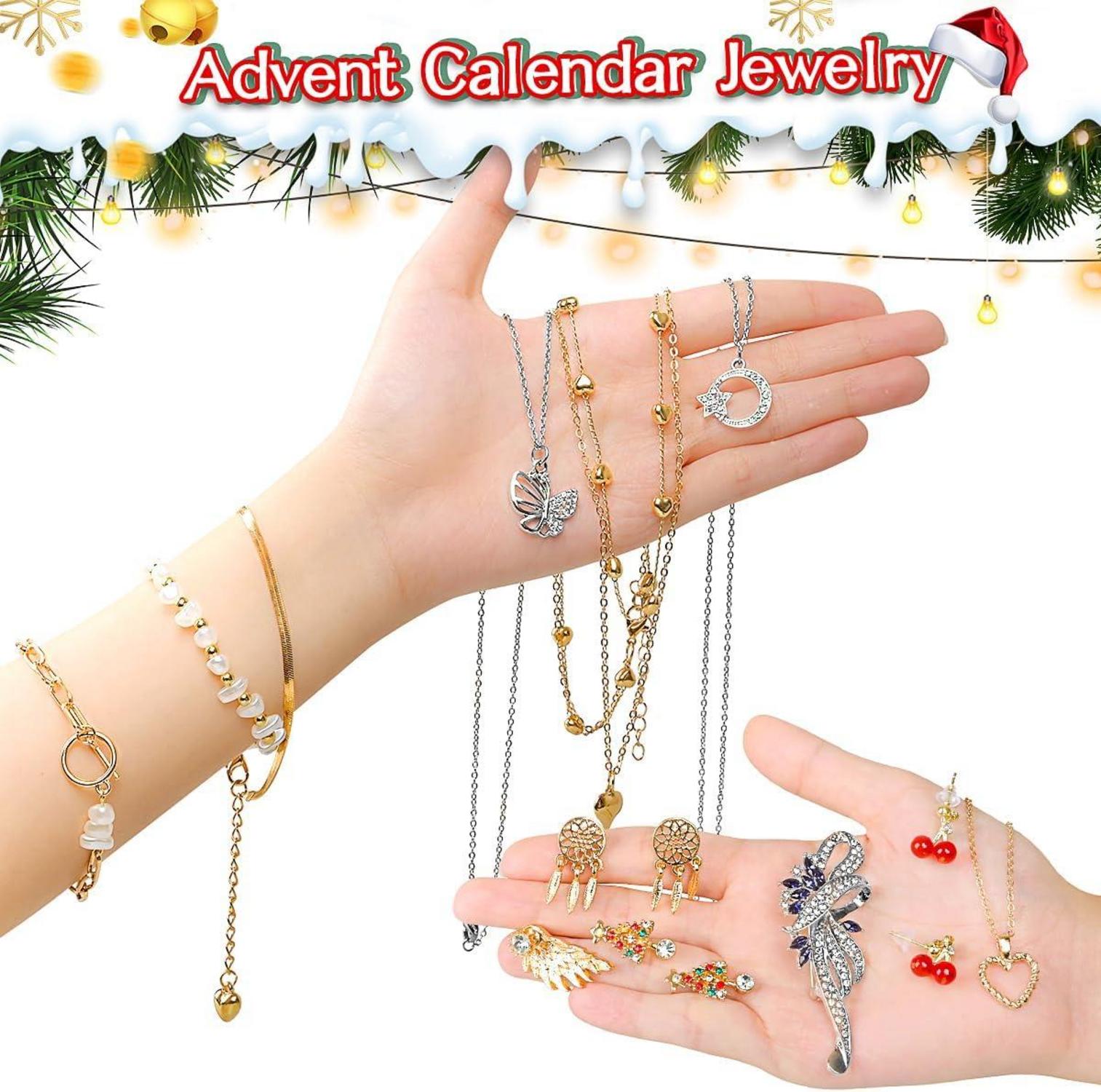 Adventskalender Schmuck 24 Weihnachtskalender Frauen Mädchen 2024